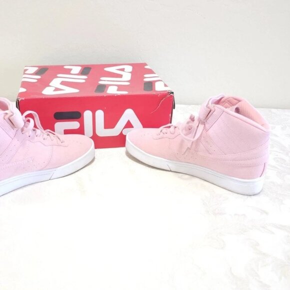 Womens FILA VULC 13 ARES Distress High Top Sneakers Shoes 7.5 7 1/2 CRBL LT Pink - Picture 8 of 12